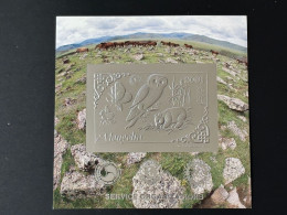 Mongolie Mongolia 1993 Mi. Bl. 227 Silver Argent Rotary Lions Butterfly Owl Eule Panda Papillon Schmetterling Chouette - Butterflies