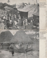 Sierra Leone Africa Making Clothes Market Day 2x Old Postcard S - Sierra Leone