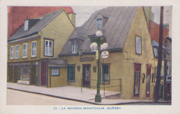 Maison Montcalm Quebec City Québec Canada Personne Porte Personne Trottoir House 2 Cartes Lamppost, Stamp 1953 - Québec - La Cité