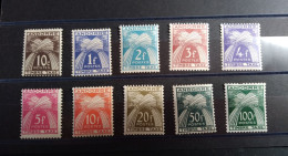 Andorre Français - Taxe YT N° 32 à 41 * - Neuf Avec Charnière - 1946 à 1950 - Unused Stamps