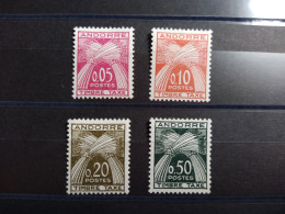 Andorre Français - Taxe YT N° 42 à 45 * - Neuf Avec Charnière - 1961 - Unused Stamps