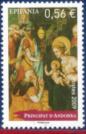 Ref. AF-V2009-1 ANDORRA FRENCH 2009 - EPIFANIA, PAINTING, ART,MNH, RELIGION 1V - Paintings