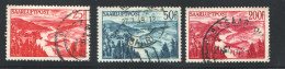 1948  Vallée De La Sarre , Les 3 Valeurs PA 9-11 Oblitérés  - Poste Aérienne