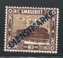 1922  40 Pf Dienstmark  MiNr * PF II  ** Geprüft  - Dienstzegels