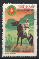 North Viet Nam  Military Stamp Frontier Guard On Horse  Sc M5  Used  - Viêt-Nam