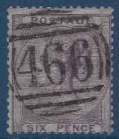 Grande Bretagne N°19 6 Pence Violet Oblitéré GC 466 De LIVERPOOL SUPERBE - Oblitérés