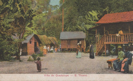 Sae Tome Thome Villa De Guadalupa African Antique Old Postcard - São Tomé Und Príncipe