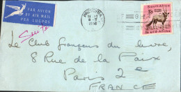 AFRIQUE DU SUD SEUL SUR LETTRE DE PRETORIA POUR LA FRANCE 1958 - Cartas & Documentos