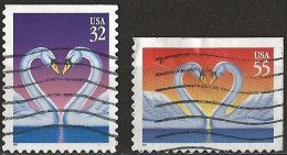 United States 1997 - Mi 2803 BDo & 2804 BEor - YT 2588/89 ( Stamp Love : Swans ) - Schwäne