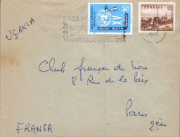 TURQUIE AFFRANCHISSEMENT COMPOSE SUR LETTRE POUR LA FRANCE 1961 - Covers & Documents