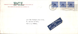 CANADA AFFRANCHISSEMENT COMPOSE SUR LETTRE POUR LA FRANCE 1964 - Briefe U. Dokumente