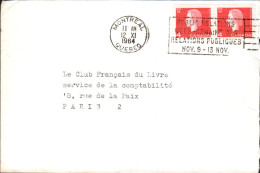 CANADA  AFFRANCHISSEMENT COMPOSE SUR LETTRE POUR LA FRANCE 1964 - Cartas & Documentos