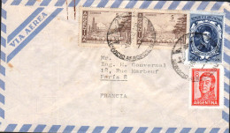 ARGENTINE AFFRANCHISSEMENT COMPOSE SUR LETTRE POUR LA FRANCE 1969 - Covers & Documents