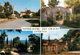 CPSM Cotignac-Notre Dame Des Grâces-Multivues-Timbre     L2290 - Cotignac