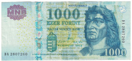 Billet, Hongrie, 1000 Forint, 2012, KM:197d, TB - Hongrie