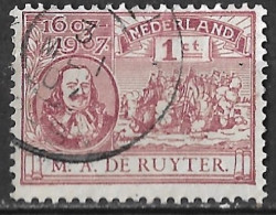 Plaatfout Rode Vlek In De 1e N Van Nederland (zegel 16 X) In 1907 De Ruyterzegel 1 Ct Roodviolet NVPH 88 PM Leidraad 38 - Errors & Oddities
