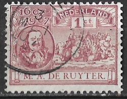 Plaatfout Rode Vlek In De 1e N Van Nederland (zegel 16 X) In 1907 De Ruyterzegel 1 Ct Roodviolet NVPH 88 PM Leidraad 38 - Variétés Et Curiosités