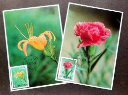 Taiwan Mother's Day 1985 Flower Flora Plant Carnation Flowers (maxicard) - Covers & Documents