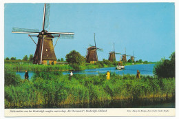 CPSM  / CPM 10.5 X 15 Pays Bas (27)  KINDERDIJK  Le Complexe Des Moulins à Vent édifié En 1740 - Kinderdijk