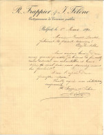 1890 ENTETE Frappier& Felene  Travaux Publics Belfort > Vairet Baudot Briqueterie Devenue Musée Ciry Le Noble S. Et L. - 1900 – 1949
