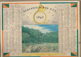 ALMANACH Des Poste 1963 -  Département De L 'aude - Harde De Sangliers - Grand Format : 1961-70