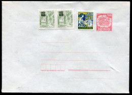 YUGOSLAVIA 1989 Mailcoach 500 D. Envelope Unused With Additional Franking Affixed Before Sale.  Michel U90 - Postal Stationery