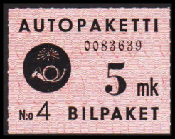 1949-1950. Rose And Triangels. 5 Mk Red & Black. Hinged. (Michel 2) - JF534367 - Bus Parcels / Colis Par Autobus / Pakjes Per Postbus