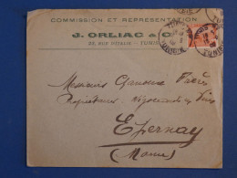BV2 TUNISIE  BELLE LETTRE  PRIVEE 1908  TUNIS A EPERNAY FRANCE CHAMPAGNE +AFF.INTERESSANT+ - Lettres & Documents
