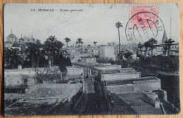 Murcia - Vista Parcial - Petit Trou De Punaise Et Angles émoussés - Papier Glacé - (n°26769) - Murcia