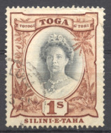 Tonga, 1920, Queen Salote, Definitive, 1 Sh., Used, Michel 62 - Tonga (...-1970)