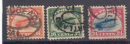 Etats Unis Poste Aerienne 1918 Yvert 1 / 3 Obliteres - 1a. 1918-1940 Gebraucht