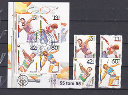 1990 Sport Olympic Stamps Exhibition – Olymphilex 4v.+S/S- Used/oblitere (O) BULGARIA / Bulgarie - Gebruikt