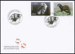 FDC° Luxembourg - Faune Nationale En Voie De Disparition/Bedreigde Nationale Fauna - Grand Murin - Putois - EUROPA 2021 - Bats