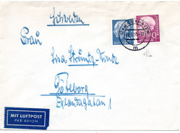67658 - Bund - 1955 - 40Pfg Heuss I MiF A LpBf CUXHAVEN -> Schweden - Briefe U. Dokumente