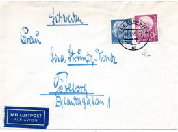 67658 - Bund - 1955 - 40Pfg Heuss I MiF A LpBf CUXHAVEN -> Schweden - Covers & Documents