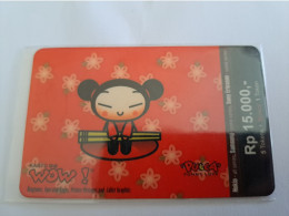 INDONESIA  / INDOCARD/ PUCA/ WOW/STRIP / INDOSAT / RP 15.000 / PREPAID/     / USED CARD  **13812 ** - Indonésie