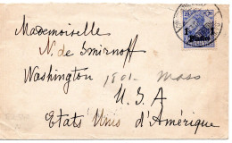 67665 - Deutsches Reich / Post In Der Tuerkei - 1907 - 1Pia/20Pfg Germania EF A Bf CONSTANTINOPEL -> WASHINGTON DC (USA) - Deutsche Post In Der Türkei