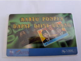 INDONESIA  / INDOCARD/ PON/PIN/PRESIDENTS  / INDOSAT / RP 3.000 / PREPAID/     / USED CARD  **13813 ** - Indonesien