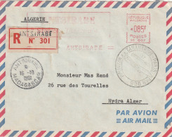 Madagascar LR 1er Vol Tananarive Paris DC8, Empreinte EMA, Antsirabé 16/10/61 - Cartas & Documentos