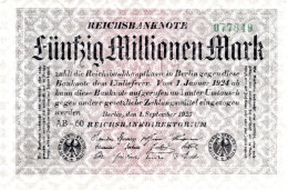 ALLEMAGNE / REICHSBANKNOTE DE 50 MILLIONEN   TRES BON ETAT - 100 Millionen Mark