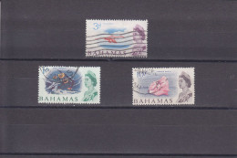 BAHAMAS - 1965 - O/FINE CANCELLED -  QEII & FLAMINGOS, SEA GARDEN, SHELL   Yv. 197, 202, 206   Mi. 213, 218, 222 - 1963-1973 Autonomia Interna