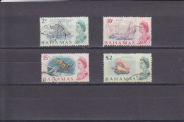 BAHAMAS - 1967 - O/FINE CANCELLED -  QEII & REGATTA, YACHTING, SEA GARDEN, SHELL  Yv. 242, 247, 250, 254 - 1963-1973 Autonomia Interna