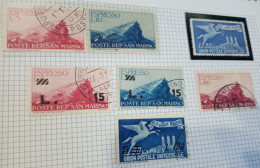 48367B) SAN MARINO ESPRESSI  LOTTO DI FRANCOBOLLI USATI DAL 1945 AL 1957 - Timbres Express