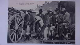 Avallon Un Jour De Foire Marchands De Cochons  89 Yonne - Varkens