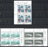 Lars Sjööblom. Greenland 2005.  Science. Michel 445 - 447 Plate Blocks MNH. Signed. - Blocks & Sheetlets