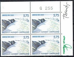 Greenland 1999.. Entering In The Year 2000. Michel  343 Plate Block.  MNH. Signed. - Blocks & Sheetlets