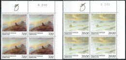 Greenland 1999.. Paintings. Michel  336 - 337 Plate Blocks.   MNH. Signed. - Blocks & Sheetlets