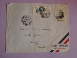 BV3 MADAGASCAR BELLE LETTRE 1952 PETIT BUREAU ANTISRABE  A METZ  FRANCE +  +AFF. INTERESSANT - Covers & Documents