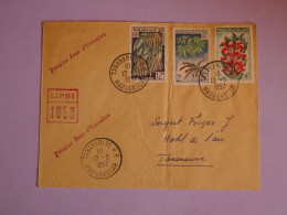 BV3 MADAGASCAR BELLE LETTRE FDC 1957 TANANARIVE A L HOTEL  DE L AIR+  +AFF. PLAISANT - Briefe U. Dokumente