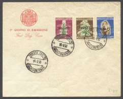 Trieste, Zone A, 1950, European Tobacco Conference, FDC, Michel 115-117 - Other & Unclassified